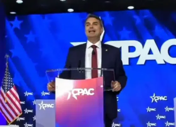 Flávio Bolsonaro falou no principal encontro da extrema direita dos Estados Unidos