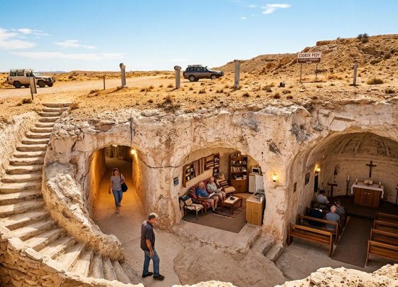A cidade subterrânea no deserto que foi construída debaixo da terra para fugir do calor extremo e ainda funciona até hoje