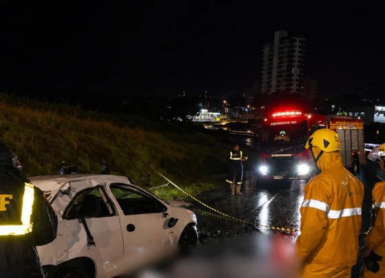 Criança de sete anos morre após capotamento na BR-282 – Imagem reprodução CBMSC