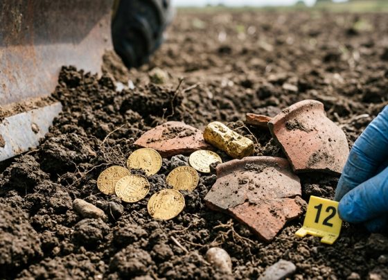 Arqueólogos encontram moedas e lingotes de ouro enterrados há séculos em campo agrícola da República Tcheca