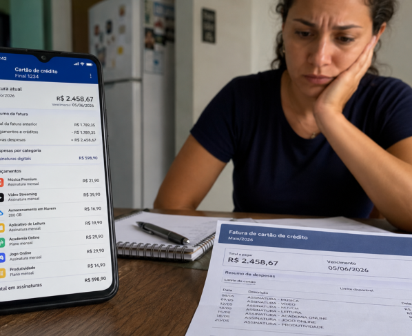 Assinaturas digitais podem estar comendo sua renda sem você perceber no fim do mês