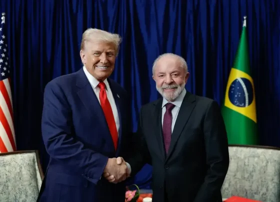 O presidente dos Estados Unidos, Donald Trump, e Lula