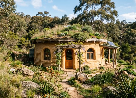 Construção sustentável de baixo custo usando a técnica de superadobe.