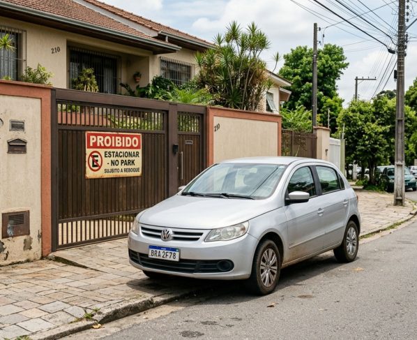 Parar o carro em frente à própria garagem: o que diz o CTB?