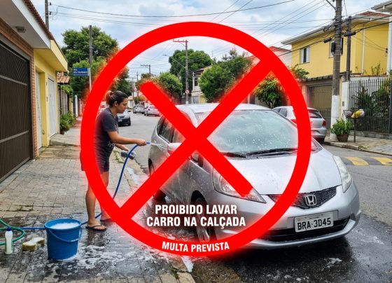 Proibido lavar o carro na rua ou na calçada de casa: multa pode passar de R$ 5000