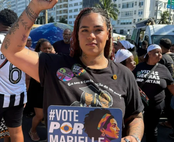 Luyara Franco na Marcha das Mulheres Negras do Rio de Janeiro 2026