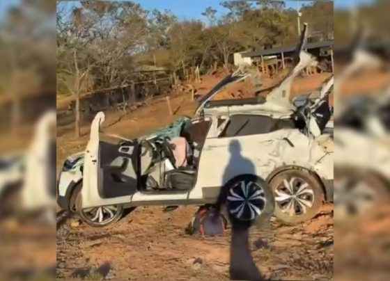 Alto Paraíso: cinco pessoas ficam feridas e vaca morre em acidente