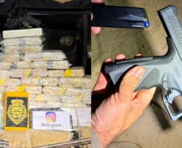 Área rural em SC escondia mais de 100 kg de drogas e armas