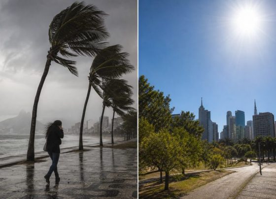 Frente fria traz rajadas de vento ao Sul; tempo seco predomina Sudeste