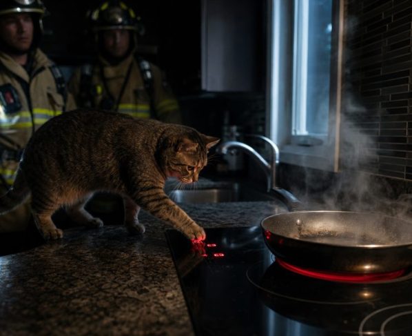 Gato de estimação aciona botão touch de cooktop de indução durante a noite, panela esquenta a seco e bombeiros fazem alerta sobre trava de segurança