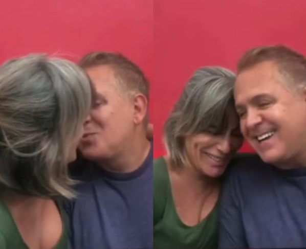 Glória Pires surge aos beijos com marido e ganha declaração apaixonada