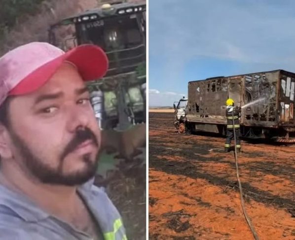 Goiás: incêndio mata homem e destrói veículos em canavial