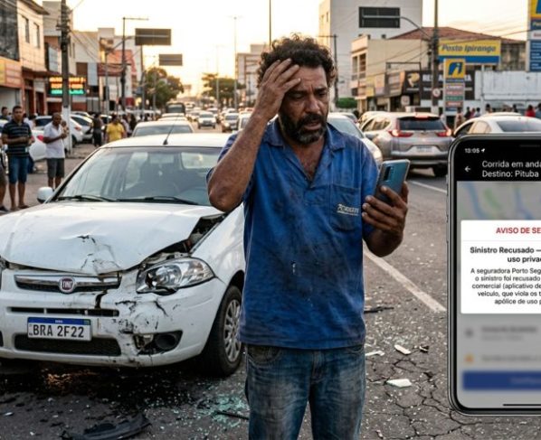 Motorista começa a trabalhar com Uber, bate o carro durante uma corrida e a seguradora nega o sinistro após descobrir que o veículo estava cadastrado para uso particular