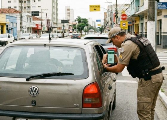 Motorista é parado em blitz, apresenta o CRLV digital do carro da esposa e é questionado pelo agente; condutor alega que o proprietário não precisa estar presente