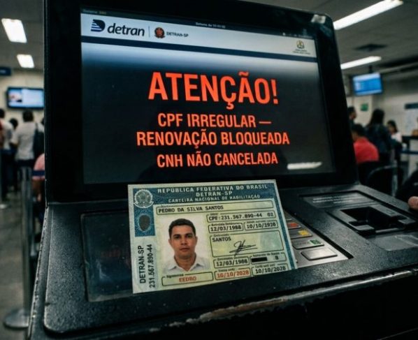 Motorista tenta emitir a segunda via da CNH, encontra uma pendência no CPF e precisa resolver o cadastro primeiro