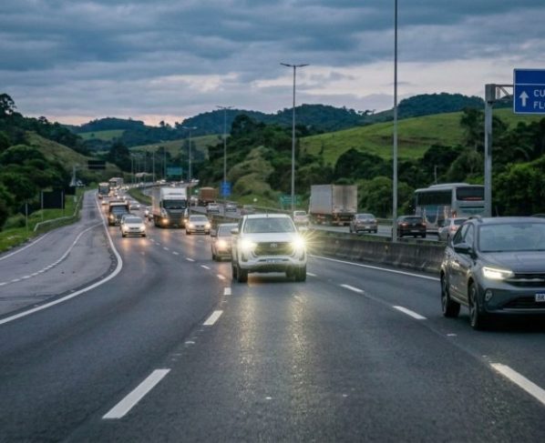 Motorista trafega pela faixa da esquerda no limite permitido, carro atrás pede passagem e condutor se recusa a sair, homem afirma que ninguém poderia ultrapassá-lo por já estar na velocidade máxima