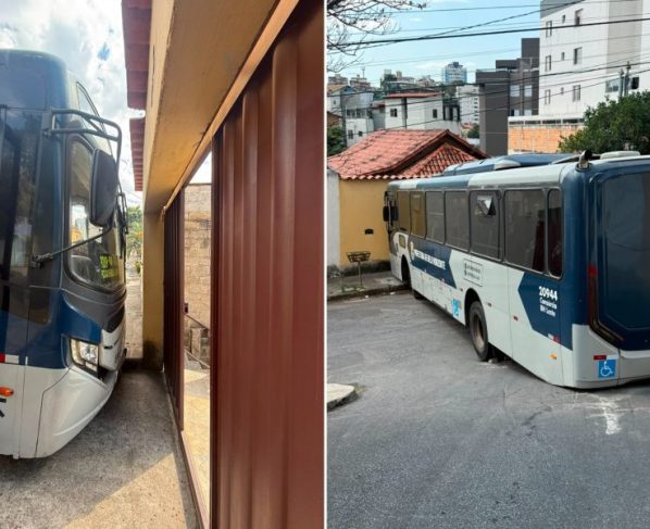 Ônibus fica preso em rua de BH e bloqueia acesso de moradores por horas