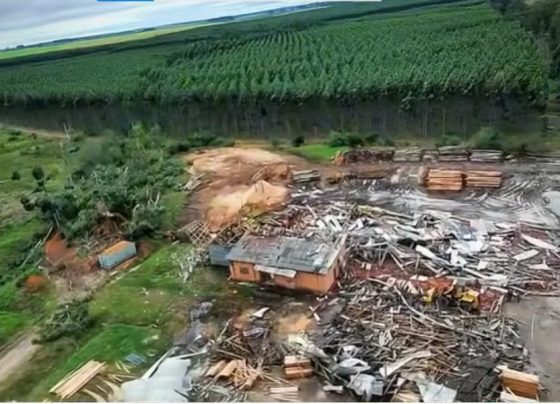 RS: cidade tem mais de 300 casas destelhadas após ventos de 100 km/h