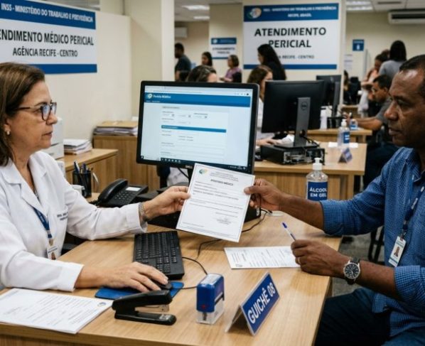 Trabalhador é chamado para perícia do INSS, ao apresentar atestado e exames perito questiona o tempo de afastamento, homem afirma estar há semanas sem conseguir exercer sua atividade