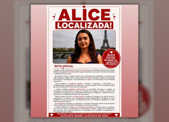 "Vai ficar tudo bem", diz irmã de brasileira encontrada na França