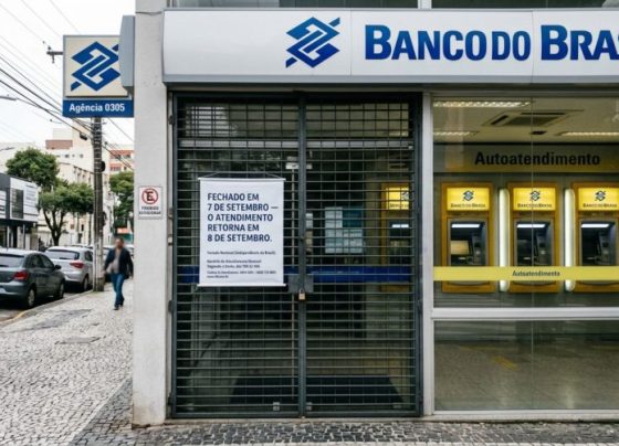 Bancos não abrem na segunda-feira, 7 de setembro