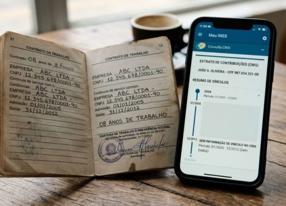 Homem trabalhou 8 anos em uma empresa que fechou décadas atrás e, ao consultar o Meu INSS perto da aposentadoria, percebe que aquele período precisa ser conferido no histórico
