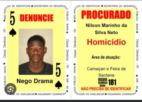 "Nego Drama", 5 de Espadas no Baralho do Crime, morre em confronto policial