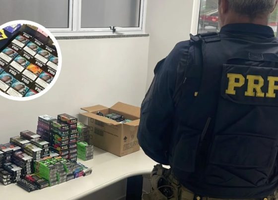 PRF apreende mais de 260 cigarros eletrônicos em Xanxerê