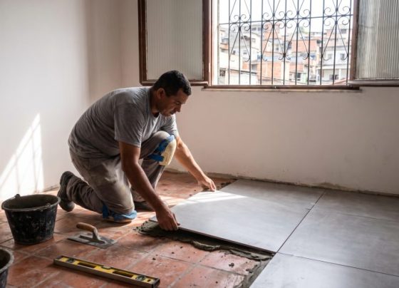 Quanto custa sobrepor porcelanato de grande formato no piso antigo da sala em 2026?