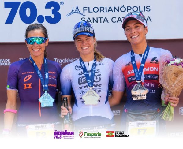 Djenyfer Arnold vence o Ironman 70.3 de Florianópolis e garante vaga no Mundial de 2027