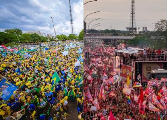 Imagens mostram multidões nos atos finais de direita e esquerda pelo DF