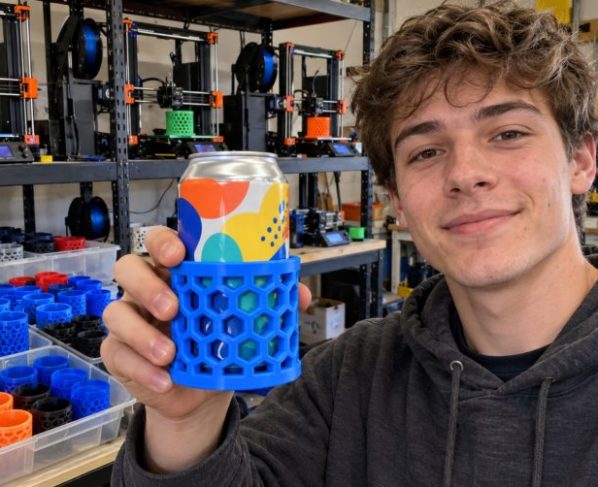 Jovem de 19 anos fatura mais de R$ 4 milhões por ano vendendo suporte de latinha feito em impressora 3D