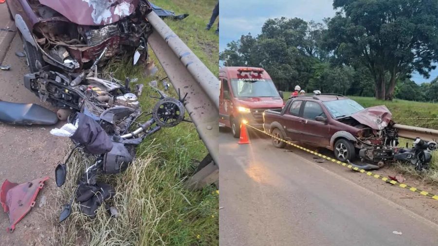 Jovem de 23 anos morre após carro invadir a pista contrária e bater de frente em moto em rodovia de SC