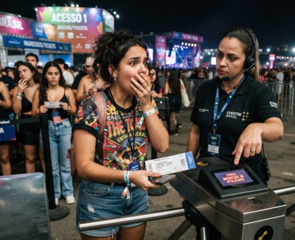 Jovem posta foto do ingresso do show nas redes sociais para comemorar; o QR Code é clonado, ela é barrada na catraca e perde o direito ao reembolso