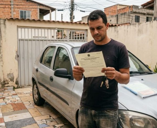 Motorista termina de pagar todas as parcelas do financiamento, consulta o CRLV e encontra uma restrição ligada ao banco, descobrindo por que a quitação da dívida e a atualização cadastral são etapas diferentes