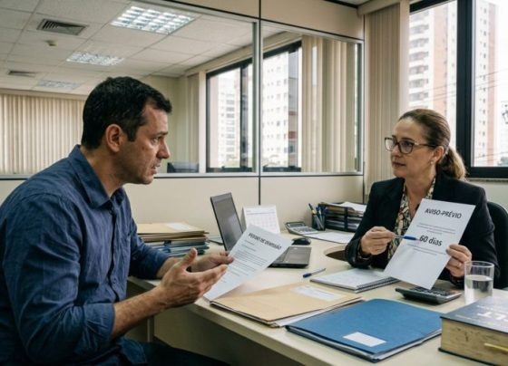 Trabalhador pede demissão depois de dez anos na empresa, recebe a exigência de cumprir 60 dias de aviso-prévio e descobre por que a proporcionalidade não funciona da mesma forma para os dois lados