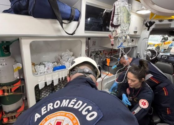 Transfusão pré-hospitalar de sangue contribui para salvar vida de jovem baleado em Chapecó