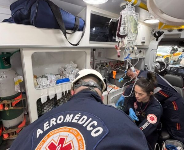 Transfusão pré-hospitalar de sangue contribui para salvar vida de jovem baleado em Chapecó